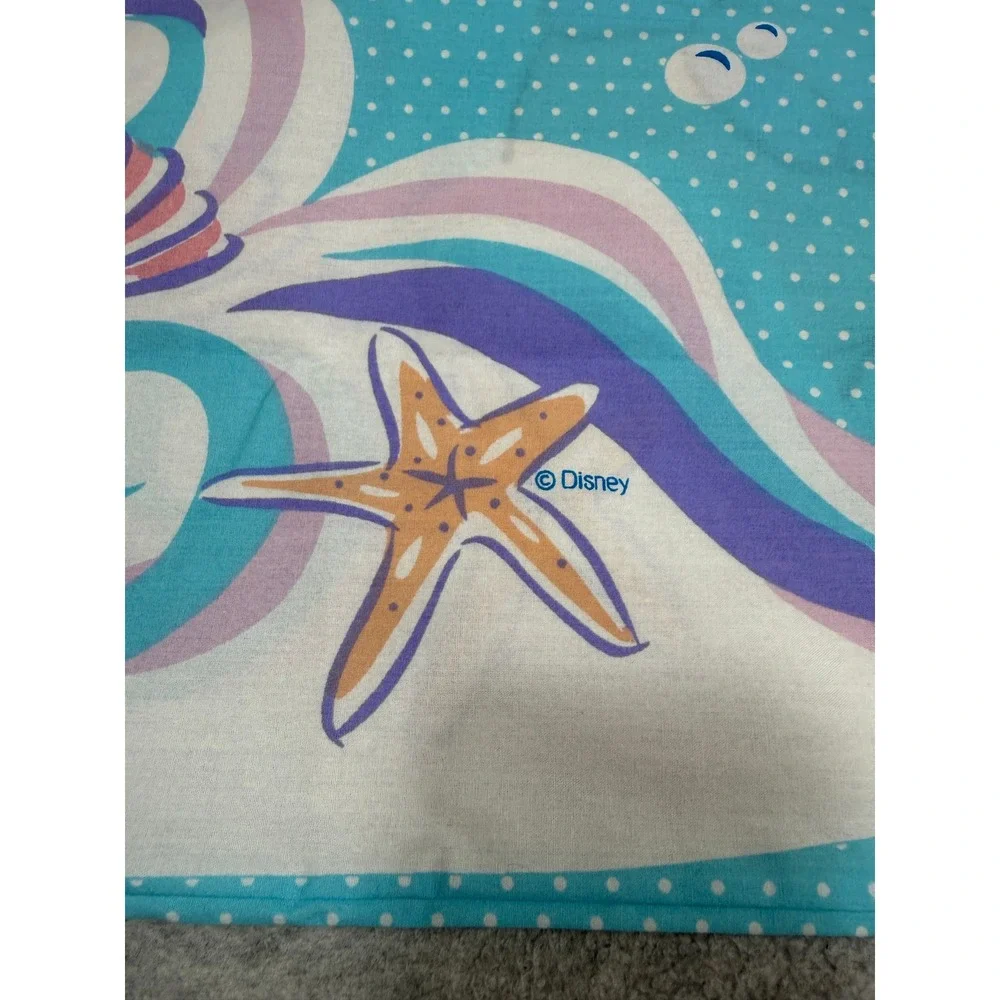 Vintage Disney Little Mermaid Ariel Flounder Sebastian Pillowcase Made in USA